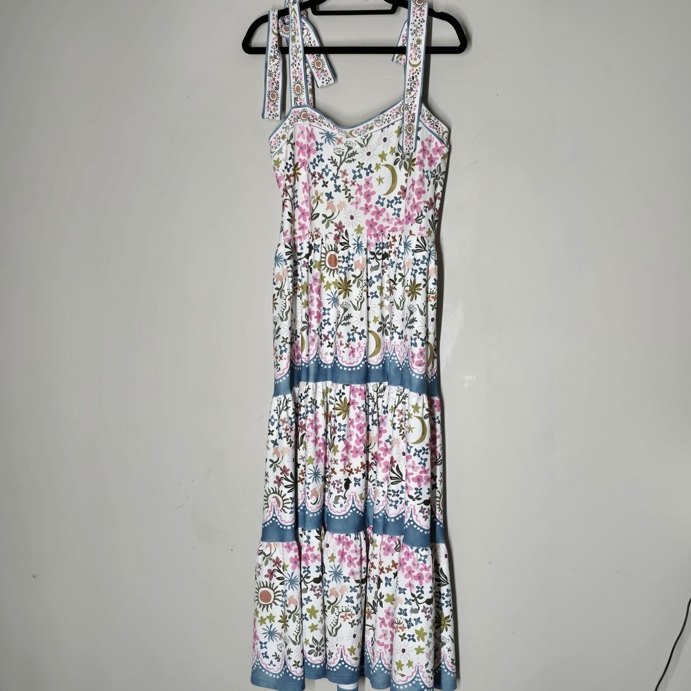 Smith & Quinn Sage La Lune Tiered Midi Dress XL Floral Print